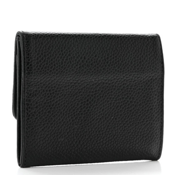 CHANEL Leather Caviar CC Flap Coin Pouch Blk Wallet - Picture 2 of 11